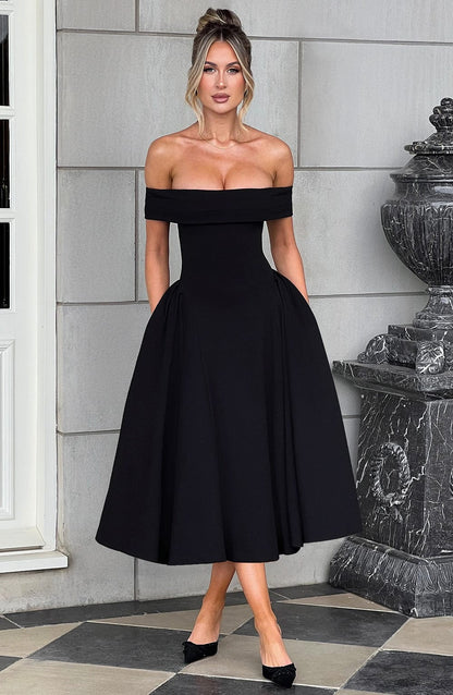 Miranda Midi Dress Black