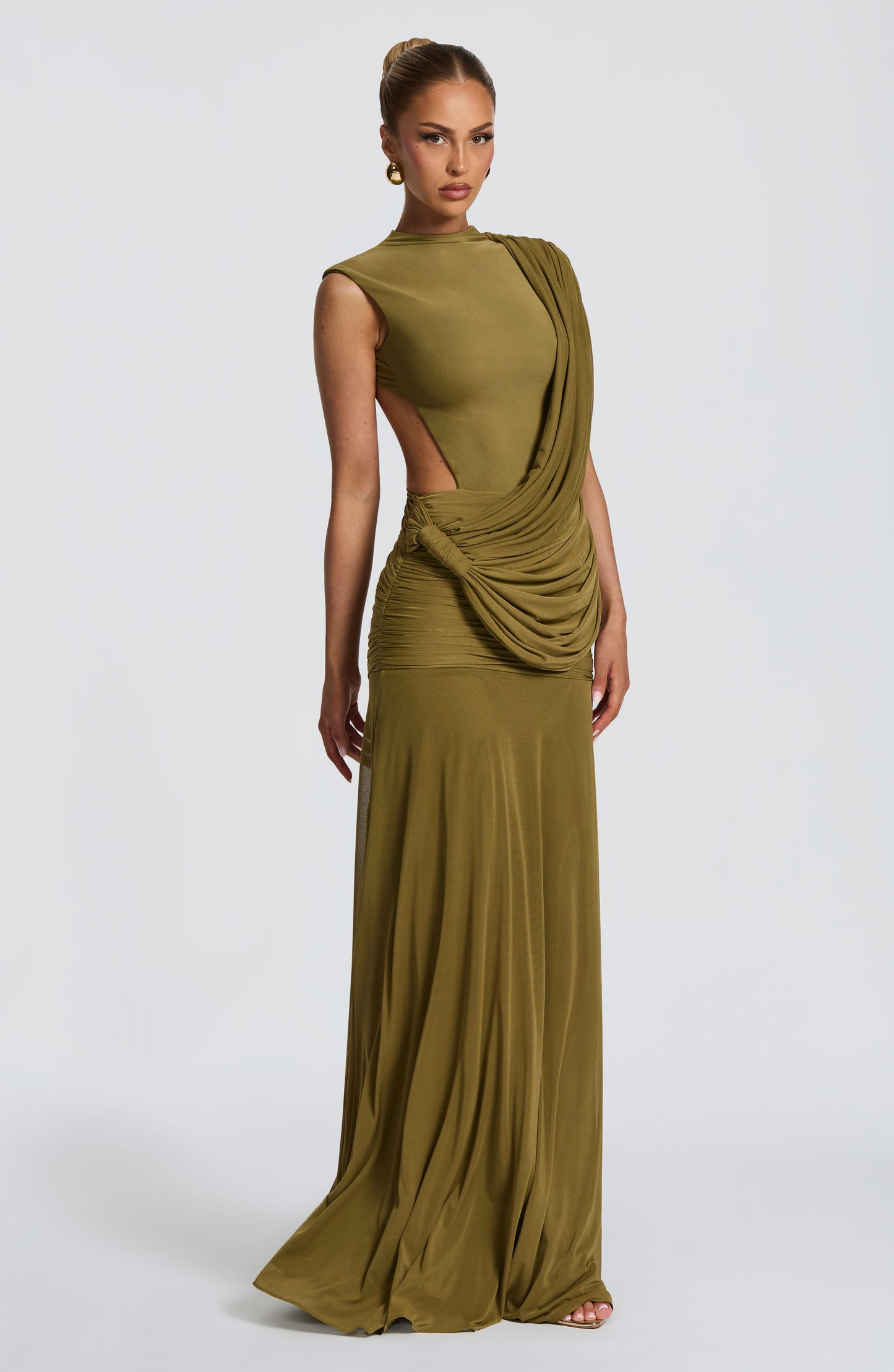 Mireya Maxi Dress Deep Olive