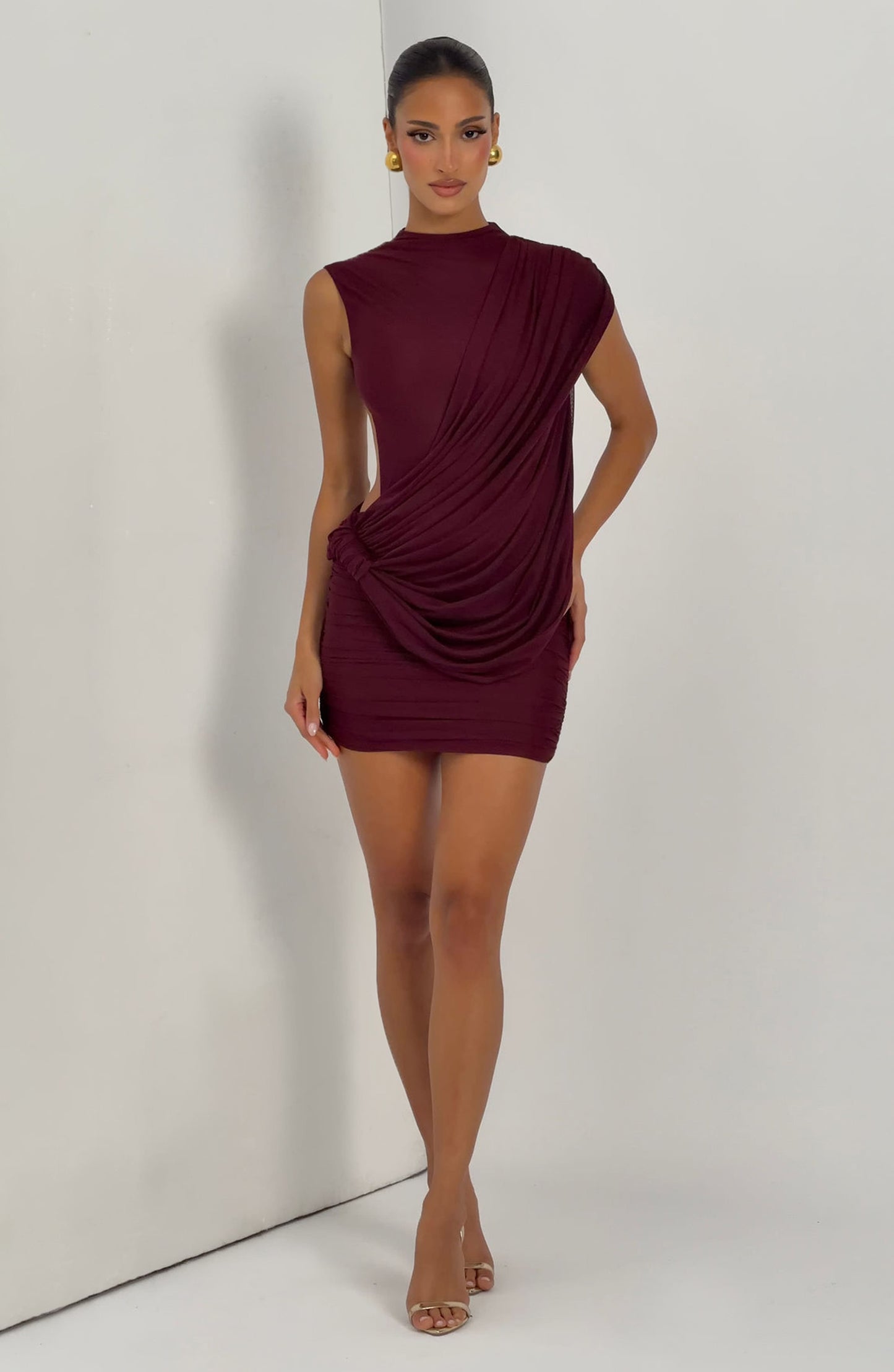 Mireya Mini Dress Cherry Lacquer