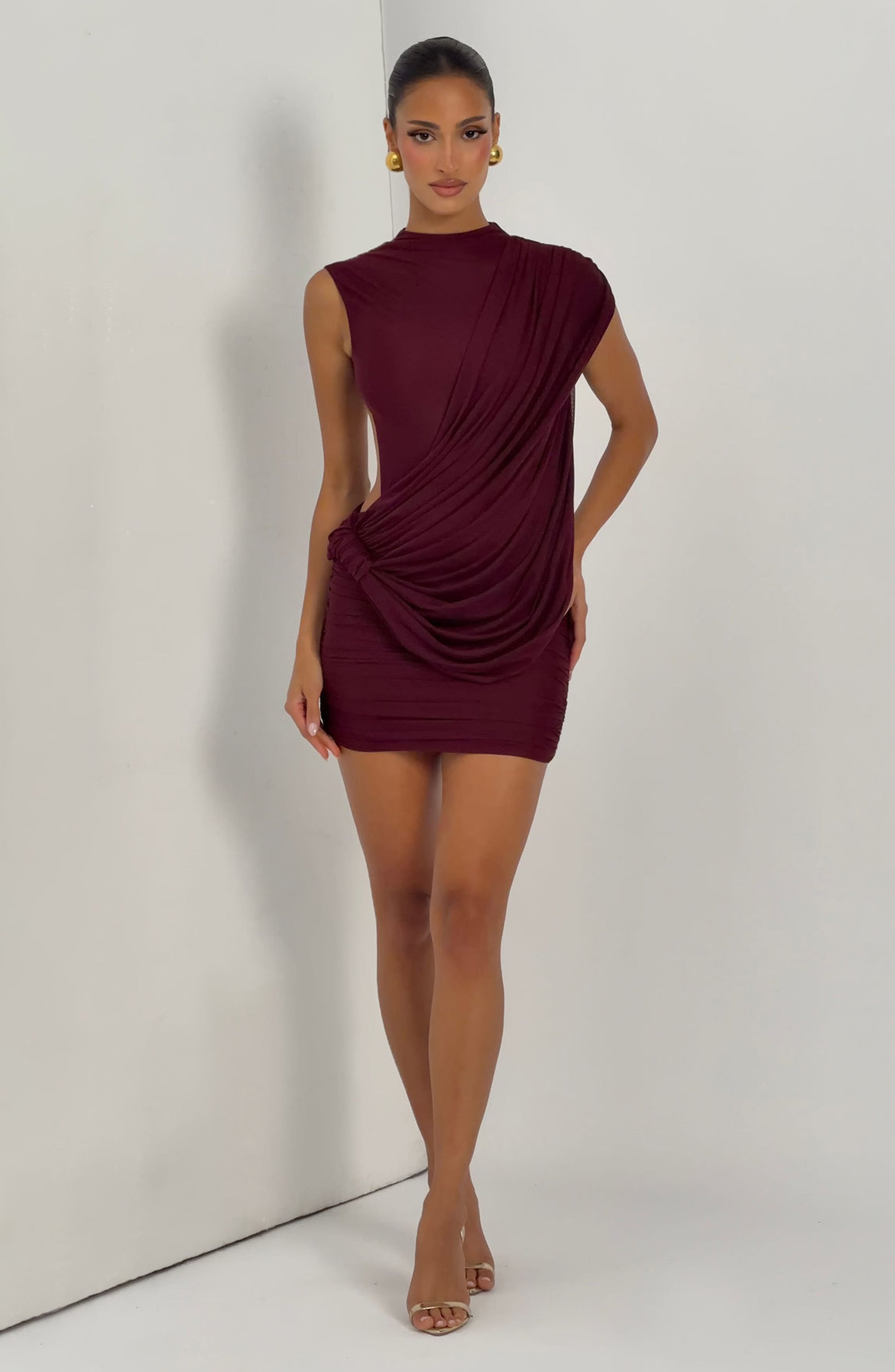 Mireya Mini Dress Cherry Lacquer