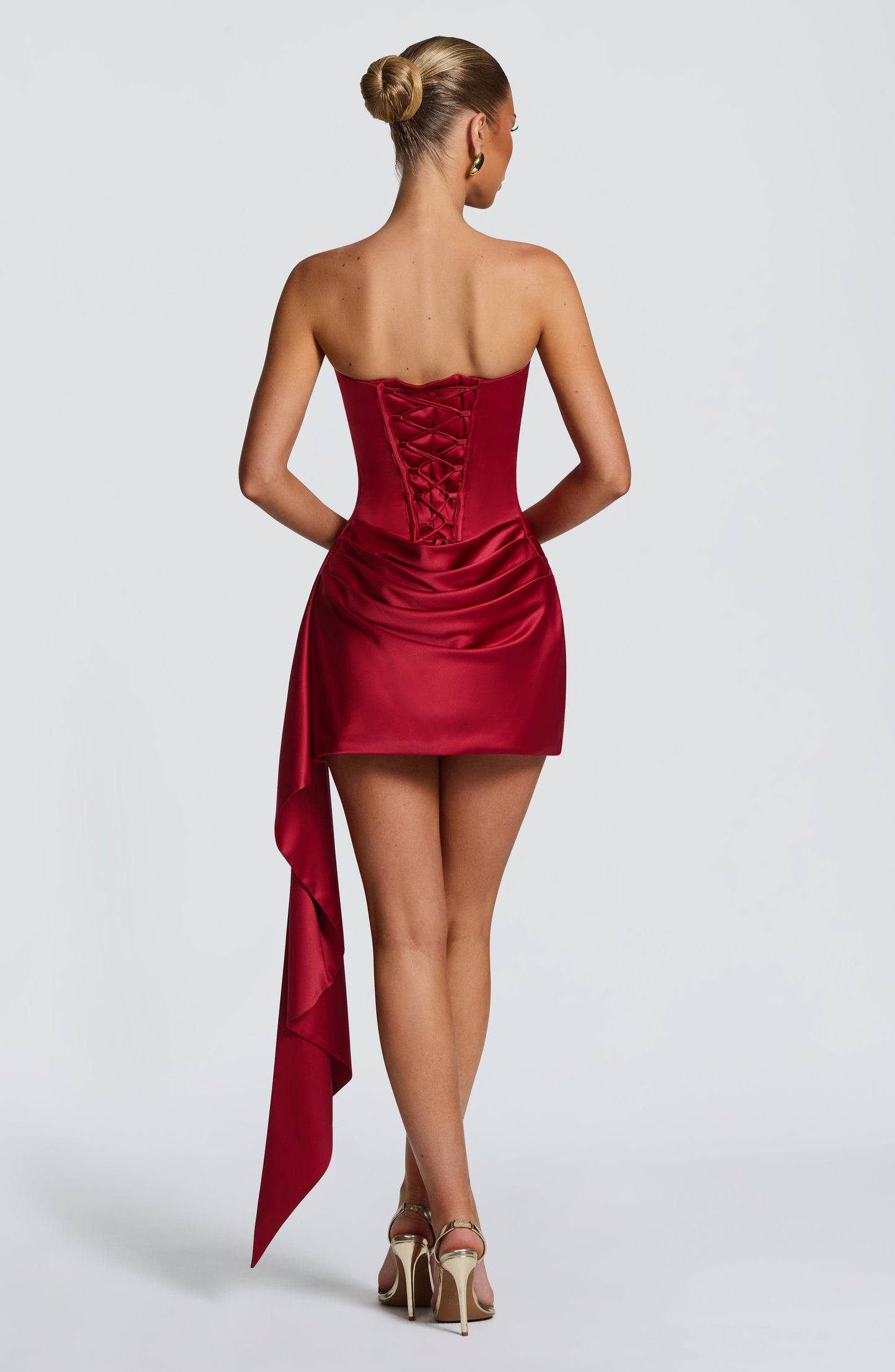 Mona Mini Dress Deep Red