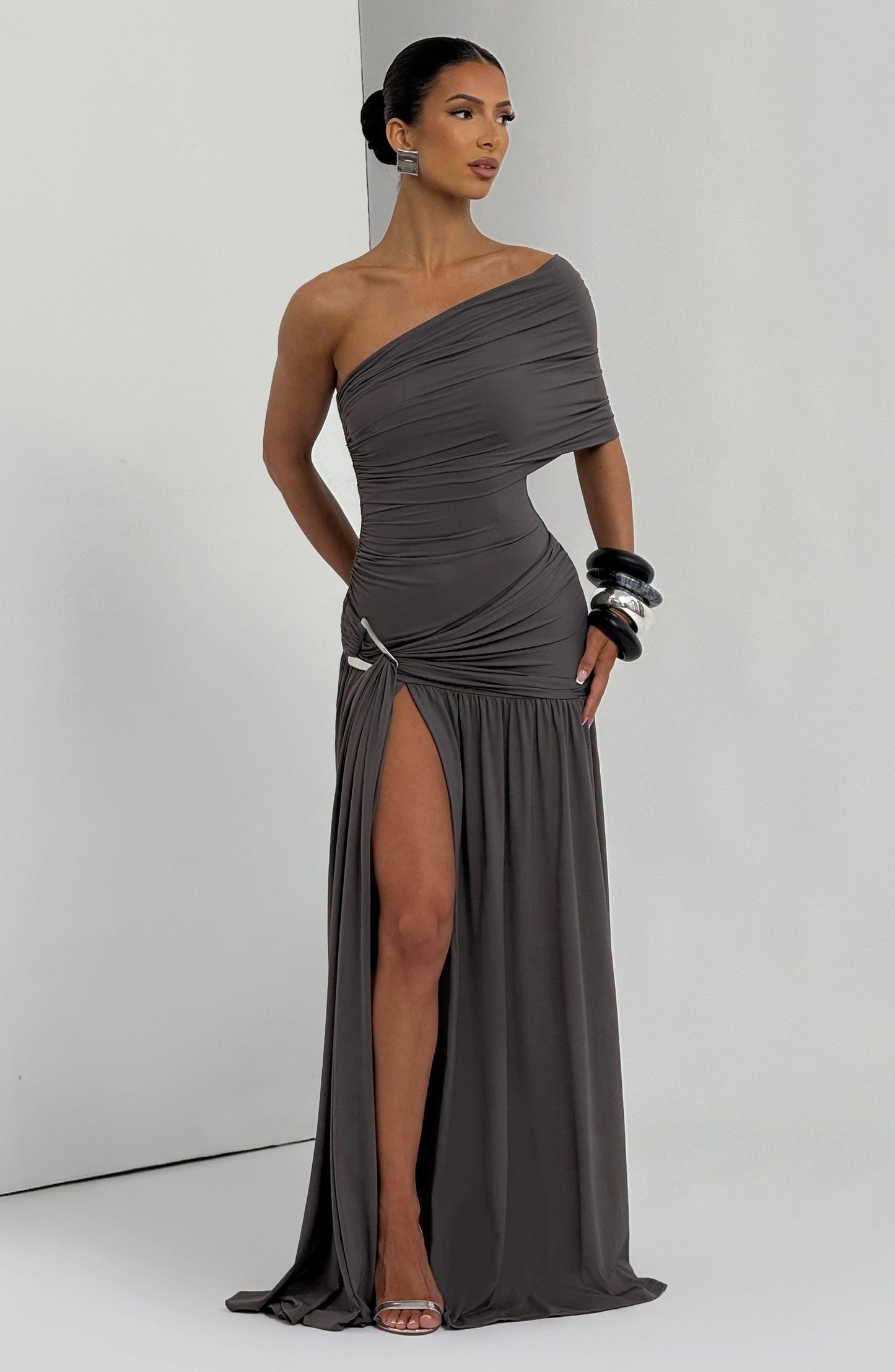 Monica Maxi Dress Charcoal