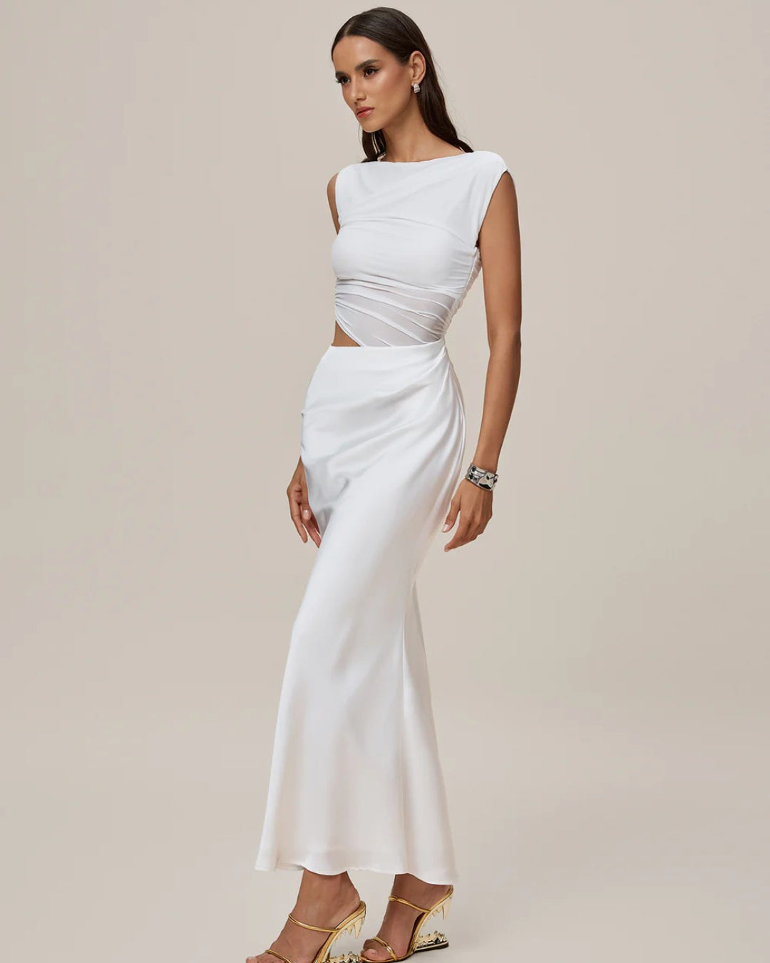 Monica Maxi Dress White