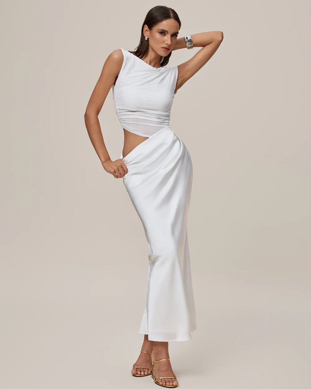 Monica Maxi Dress White