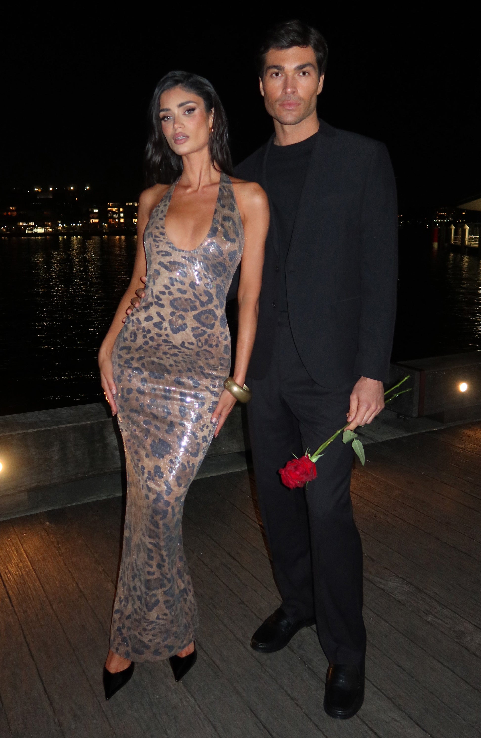 Morena Maxi Dress Sequin Leopard Print