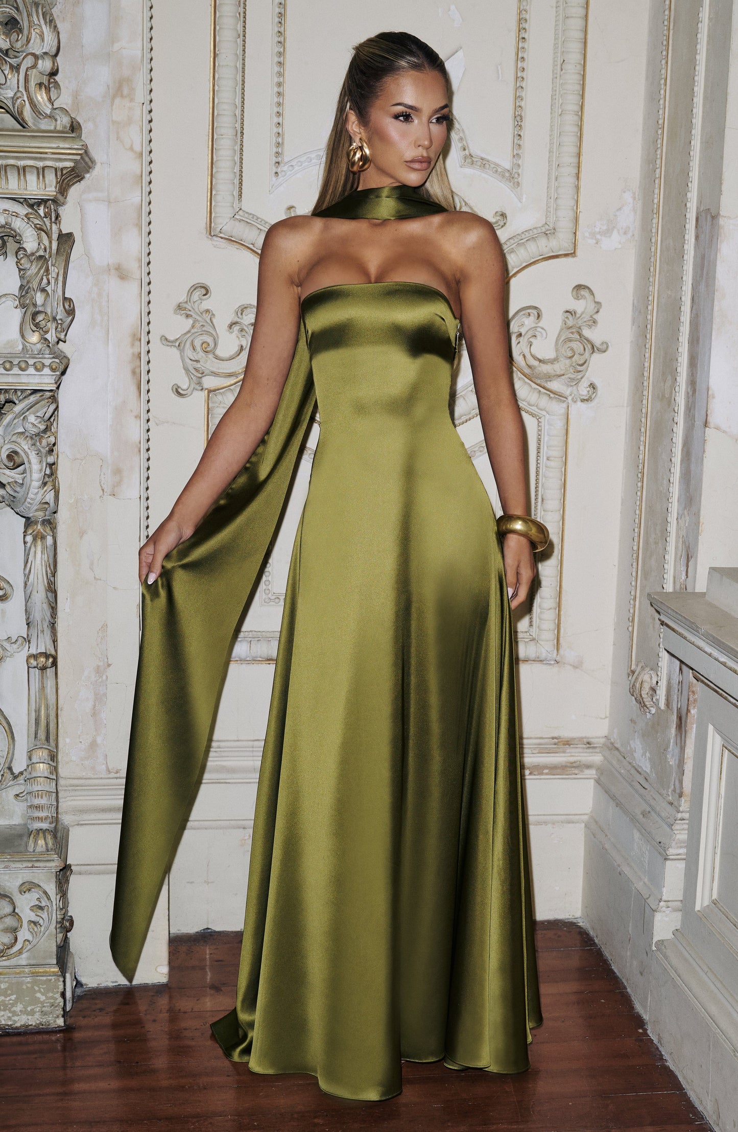 Morven Maxi Dress Deep Olive