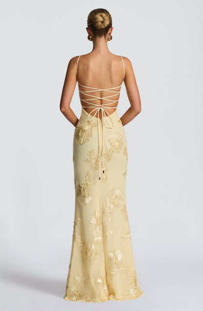 Nefertiti Maxi Dress Lemon