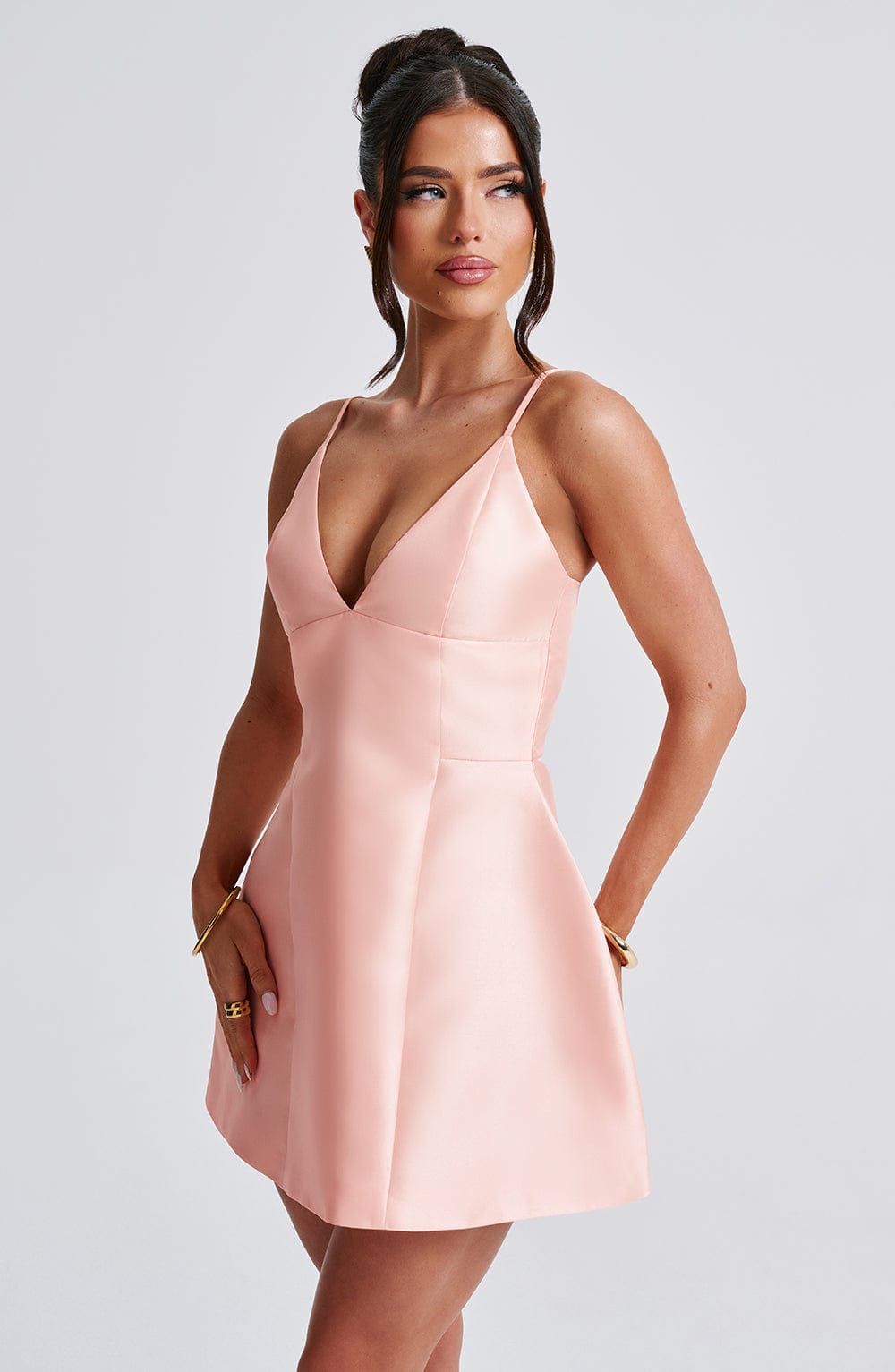 Nicole Mini Dress Peach