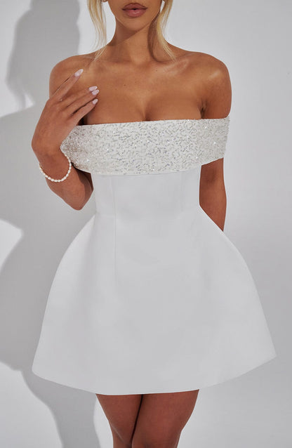 Noelle Mini Dress Ivory