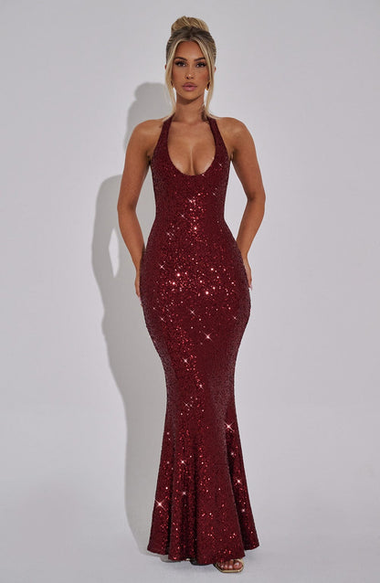Odette Maxi Dress Wine