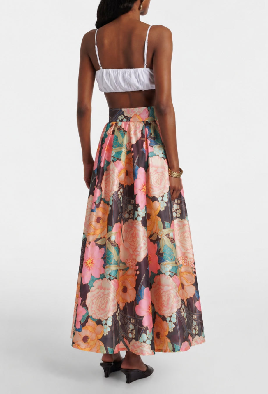 Ottie Vintage Floral Maxi Skirt