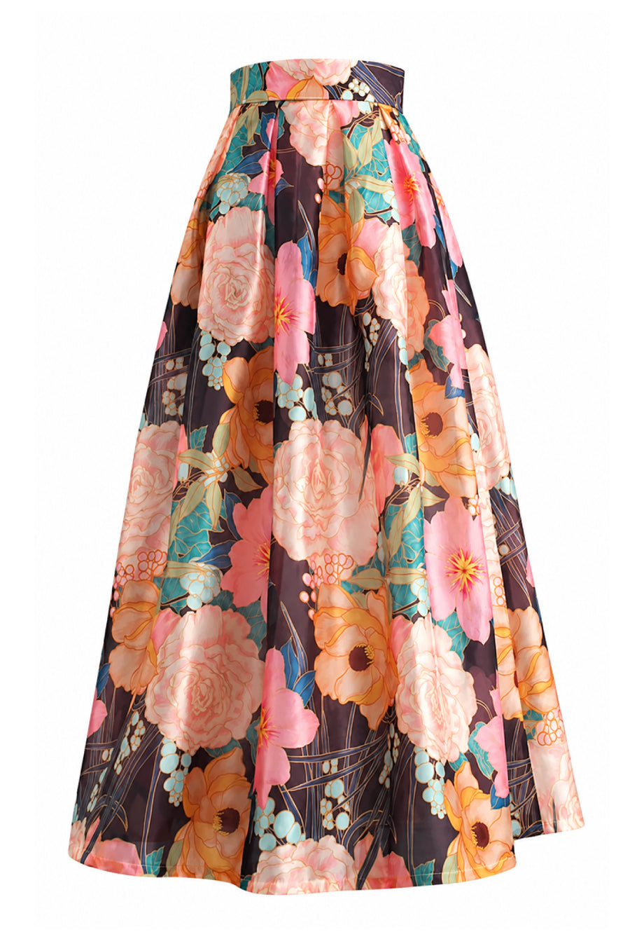 Ottie Vintage Floral Maxi Skirt