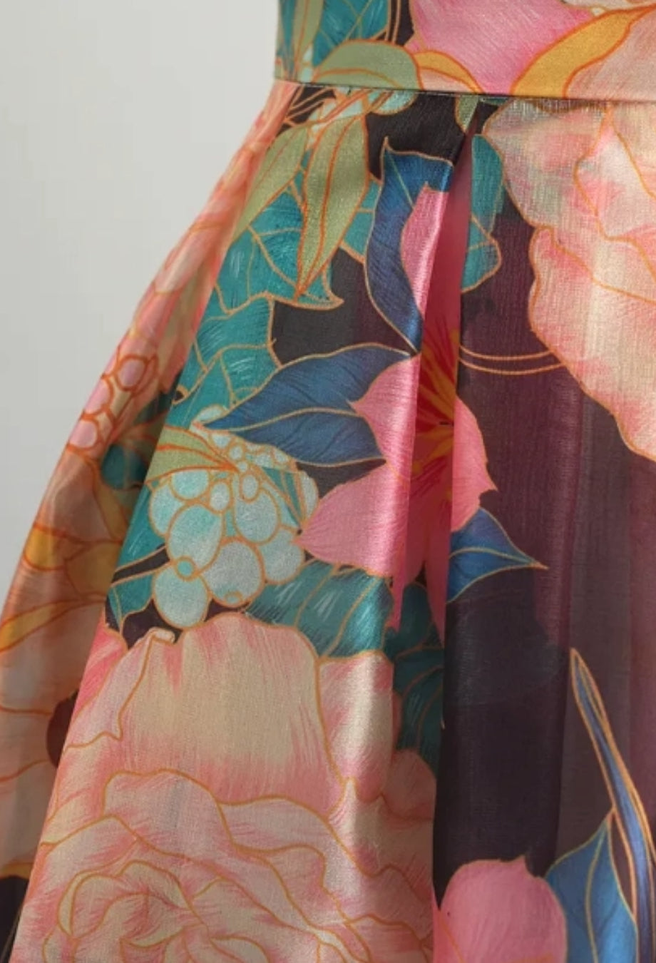 Ottie Vintage Floral Maxi Skirt