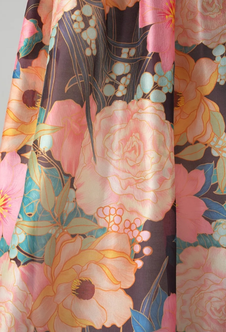 Ottie Vintage Floral Maxi Skirt