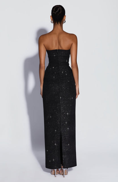 Pandra Maxi Dress Black Sparkle
