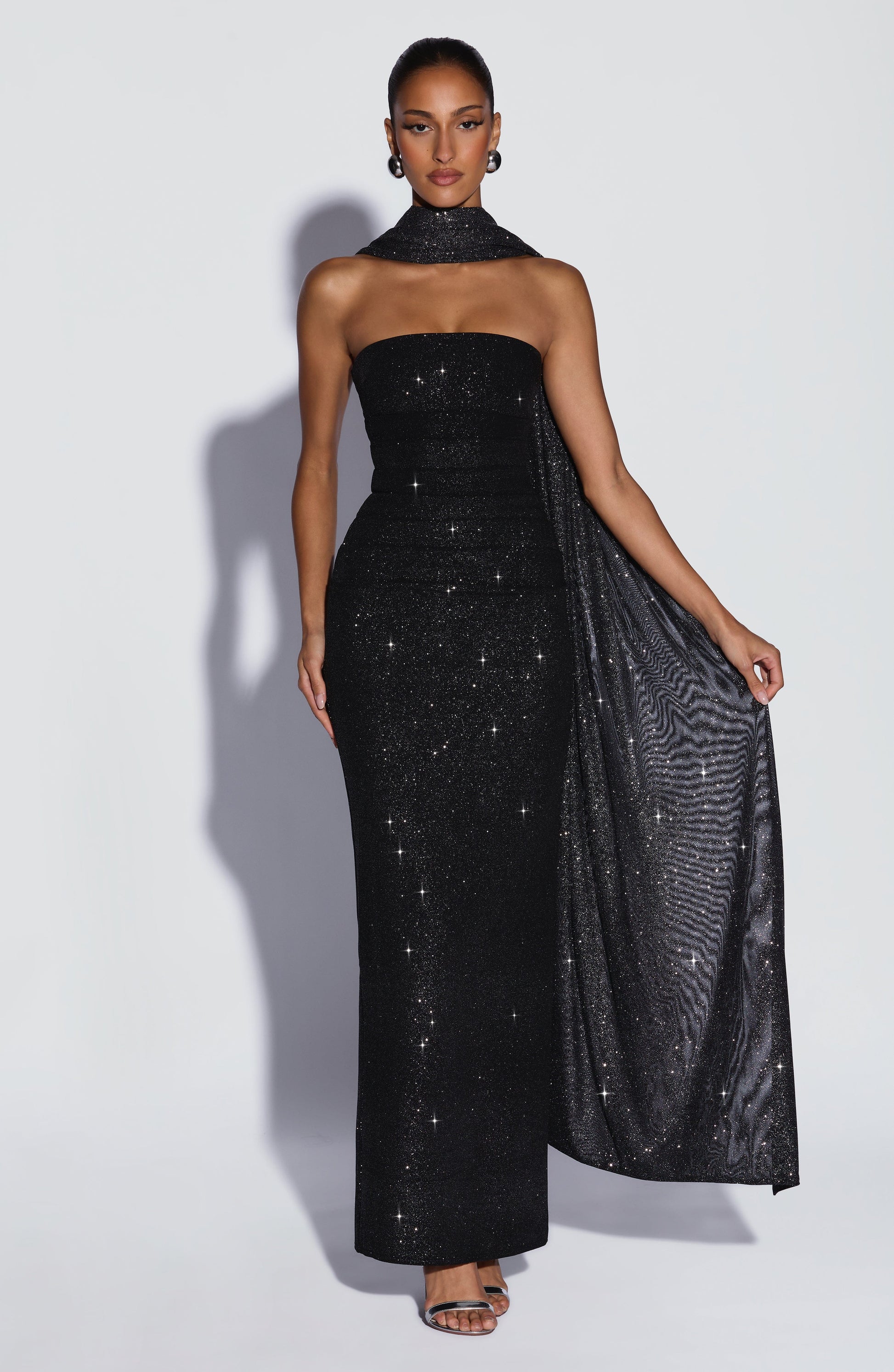 Pandra Maxi Dress Black Sparkle