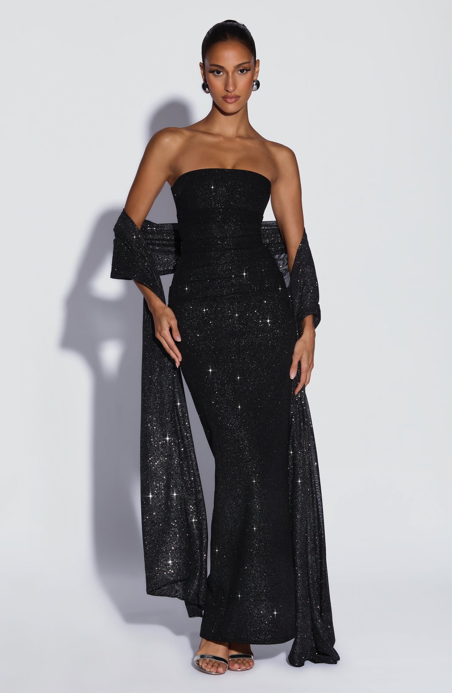Pandra Maxi Dress Black Sparkle