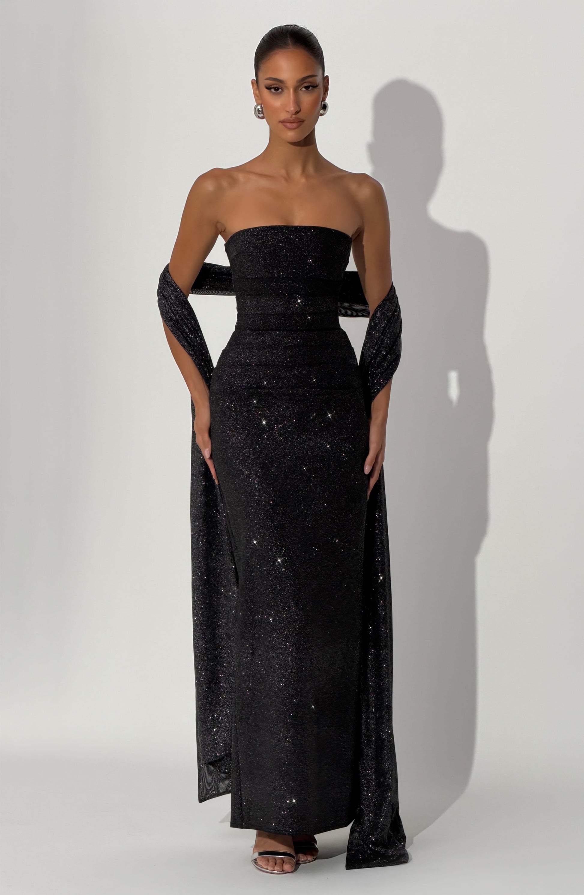 Pandra Maxi Dress Black Sparkle
