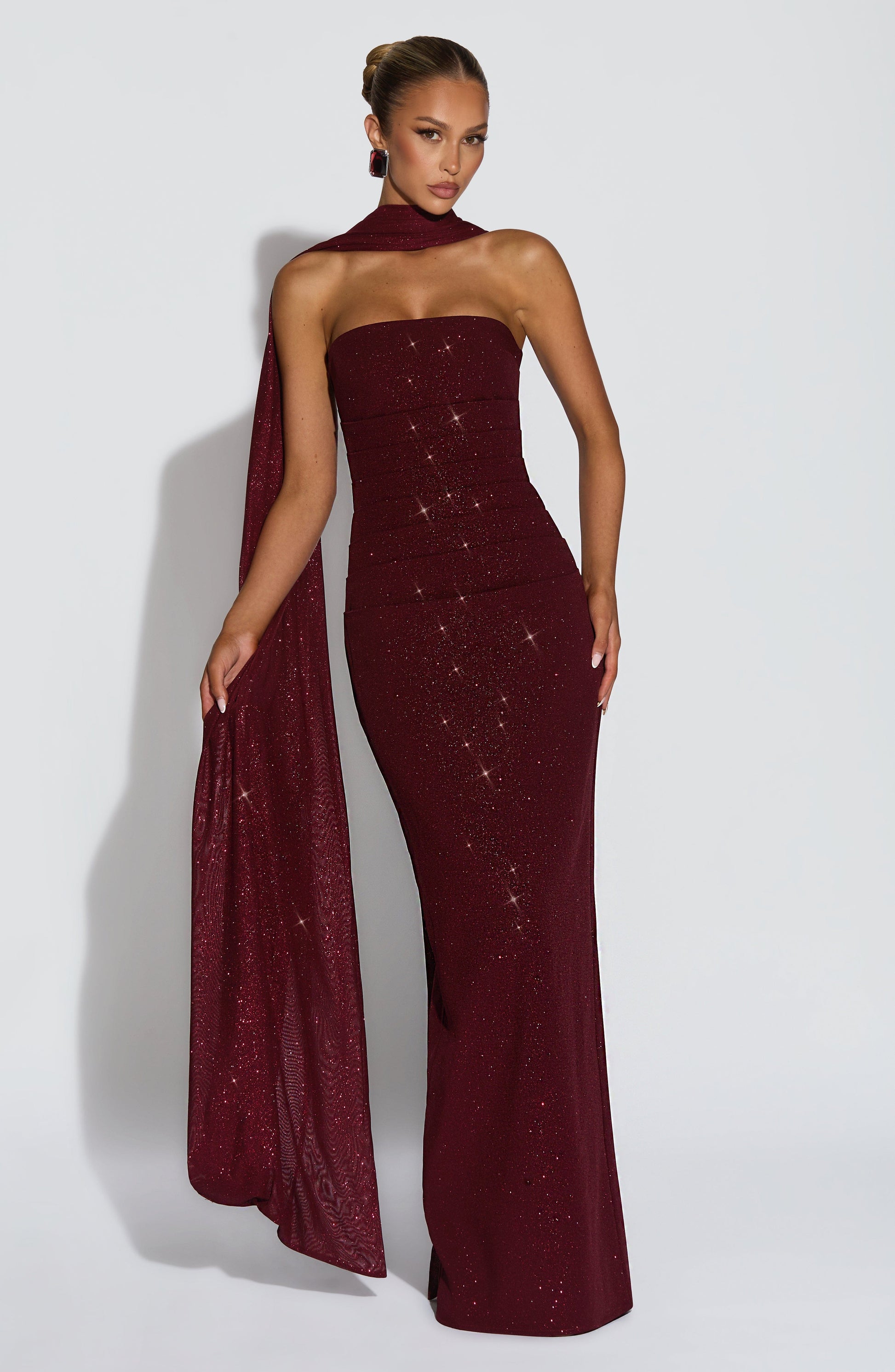 Pandra Maxi Dress Wine Sparkle