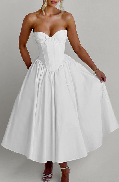 Prim Midi Dress Ivory
