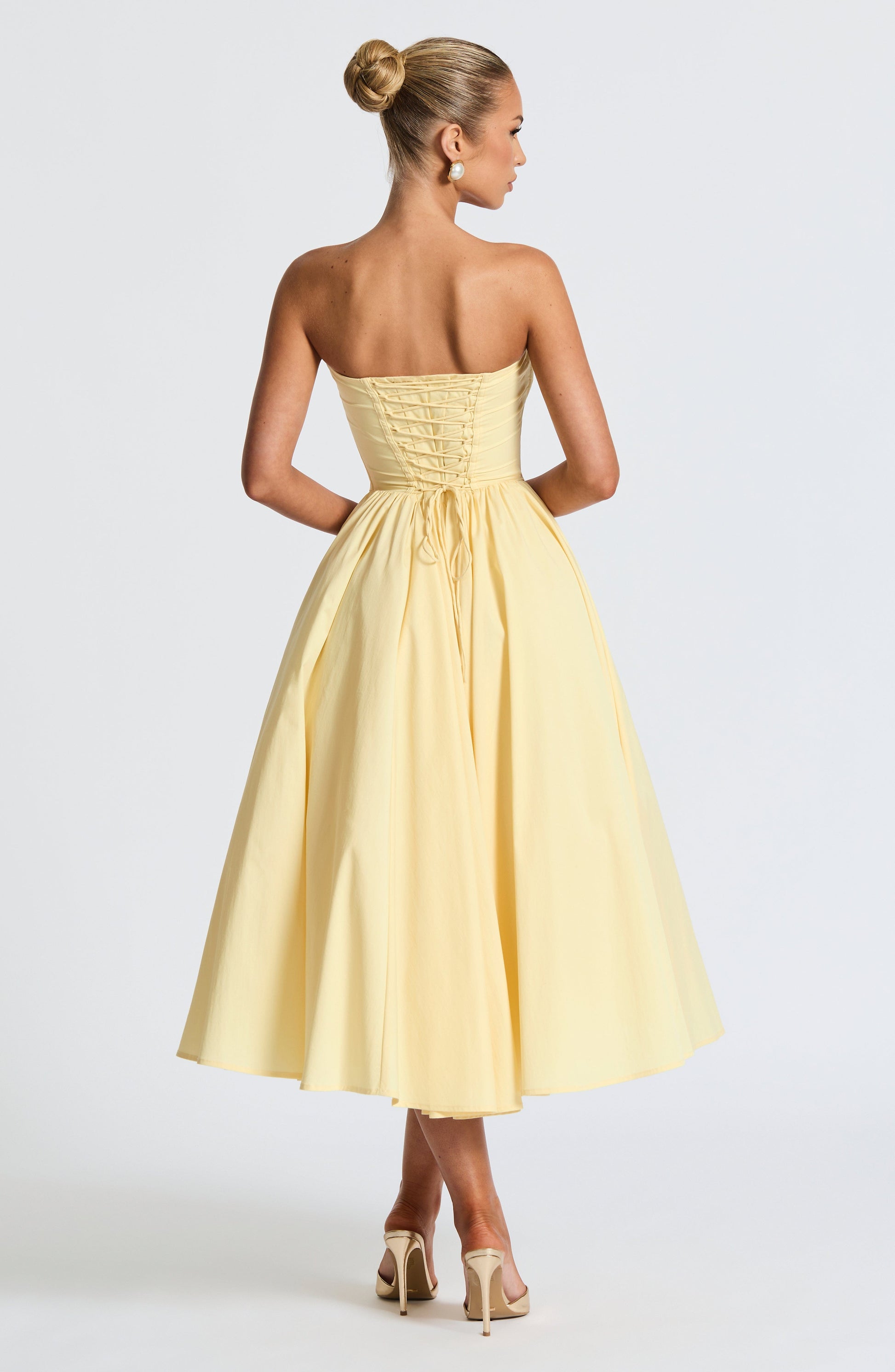 Prim Midi Dress Lemon