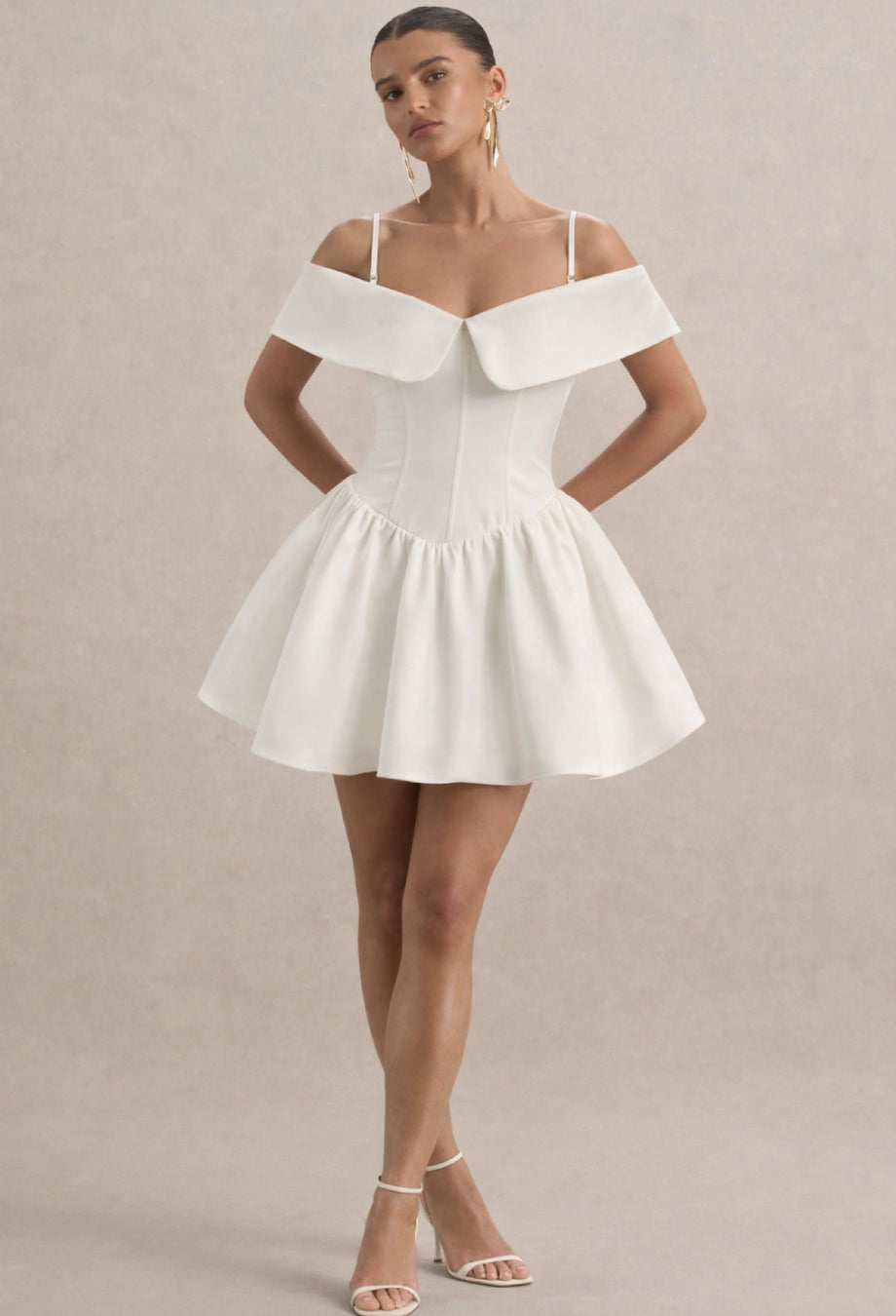Raquel Babydoll Corset Mini Dress Ivory