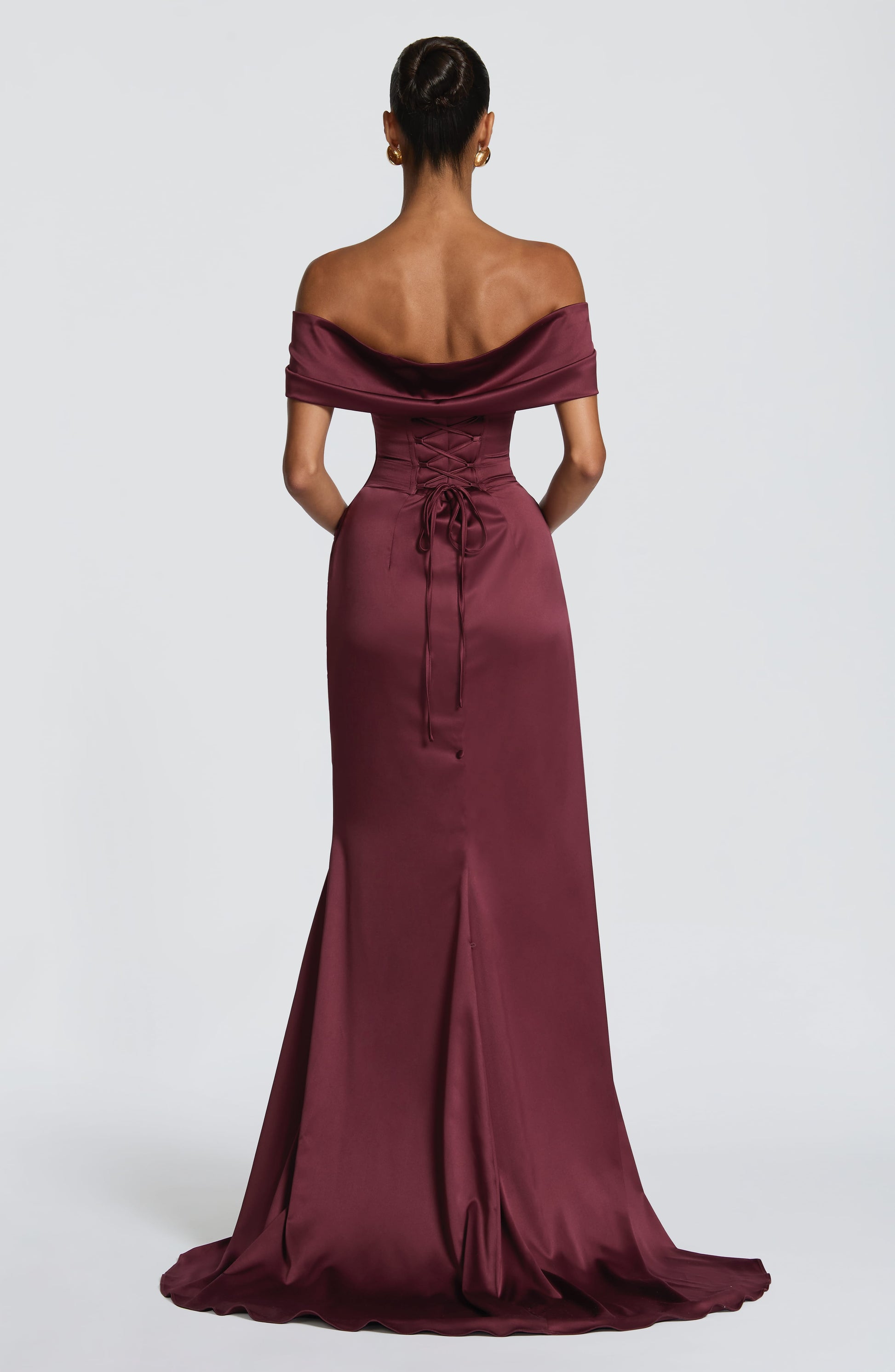 Riona Gown Cherry Lacquer