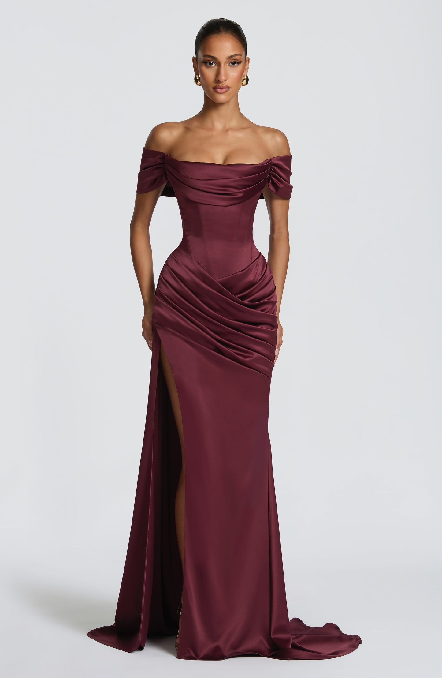 Riona Gown Cherry Lacquer
