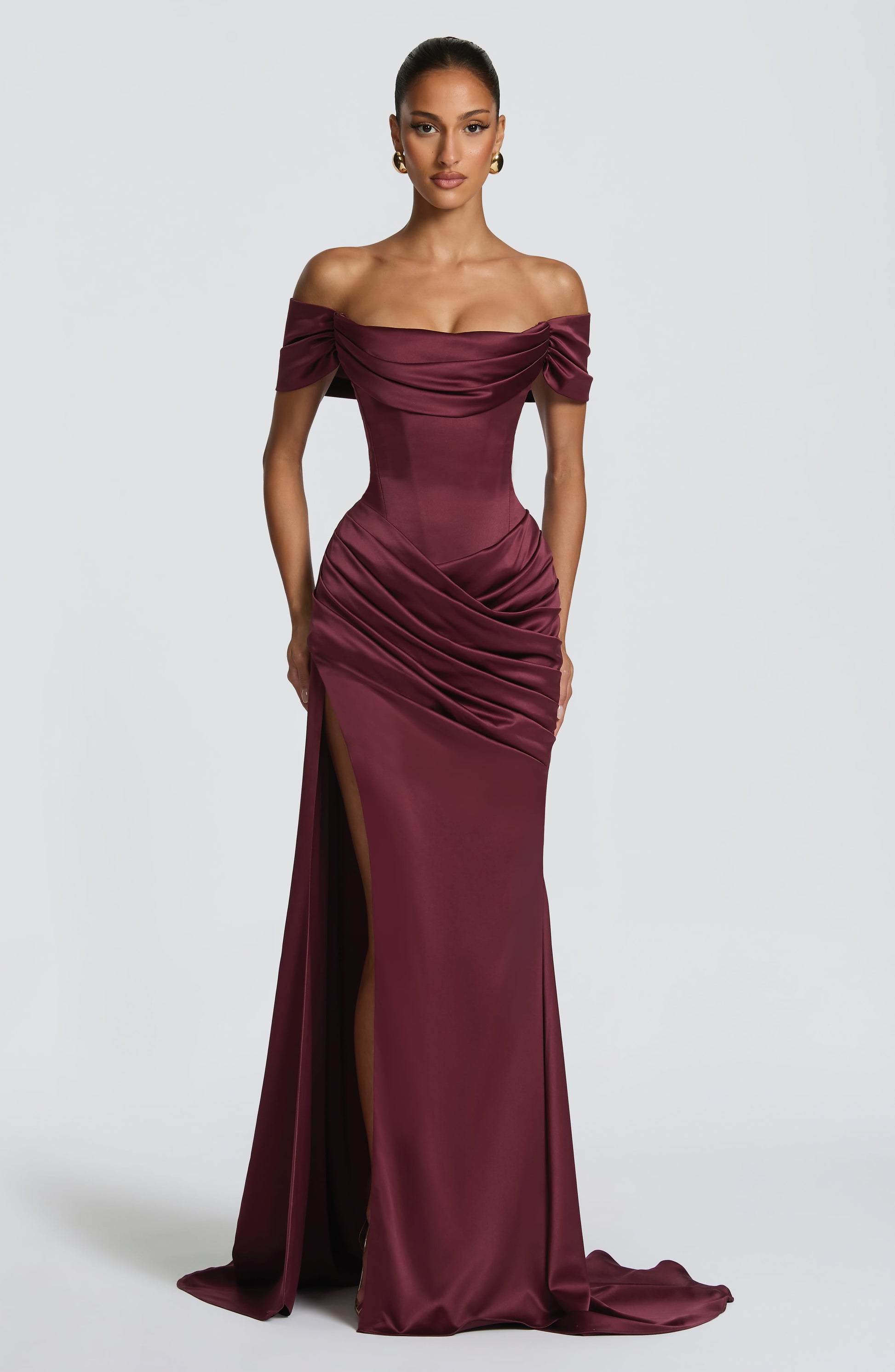 Riona Gown Cherry Lacquer
