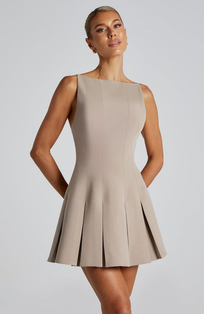 Rory Mini Dress Taupe