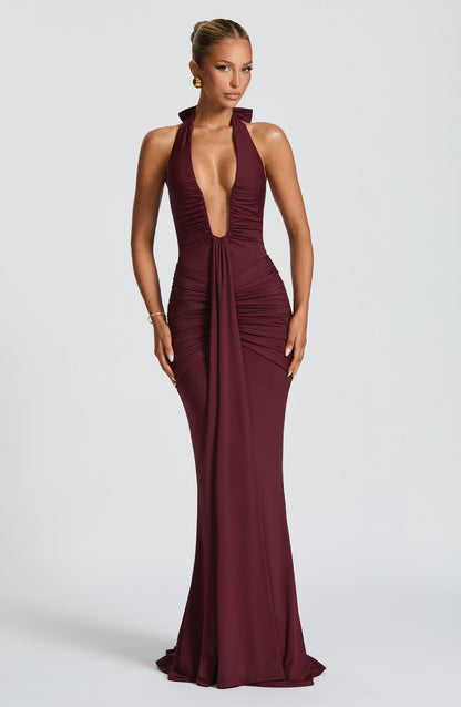 Rosetta Maxi Dress Cherry Lacquer