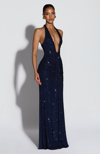Rosetta Maxi Dress Navy Sparkle
