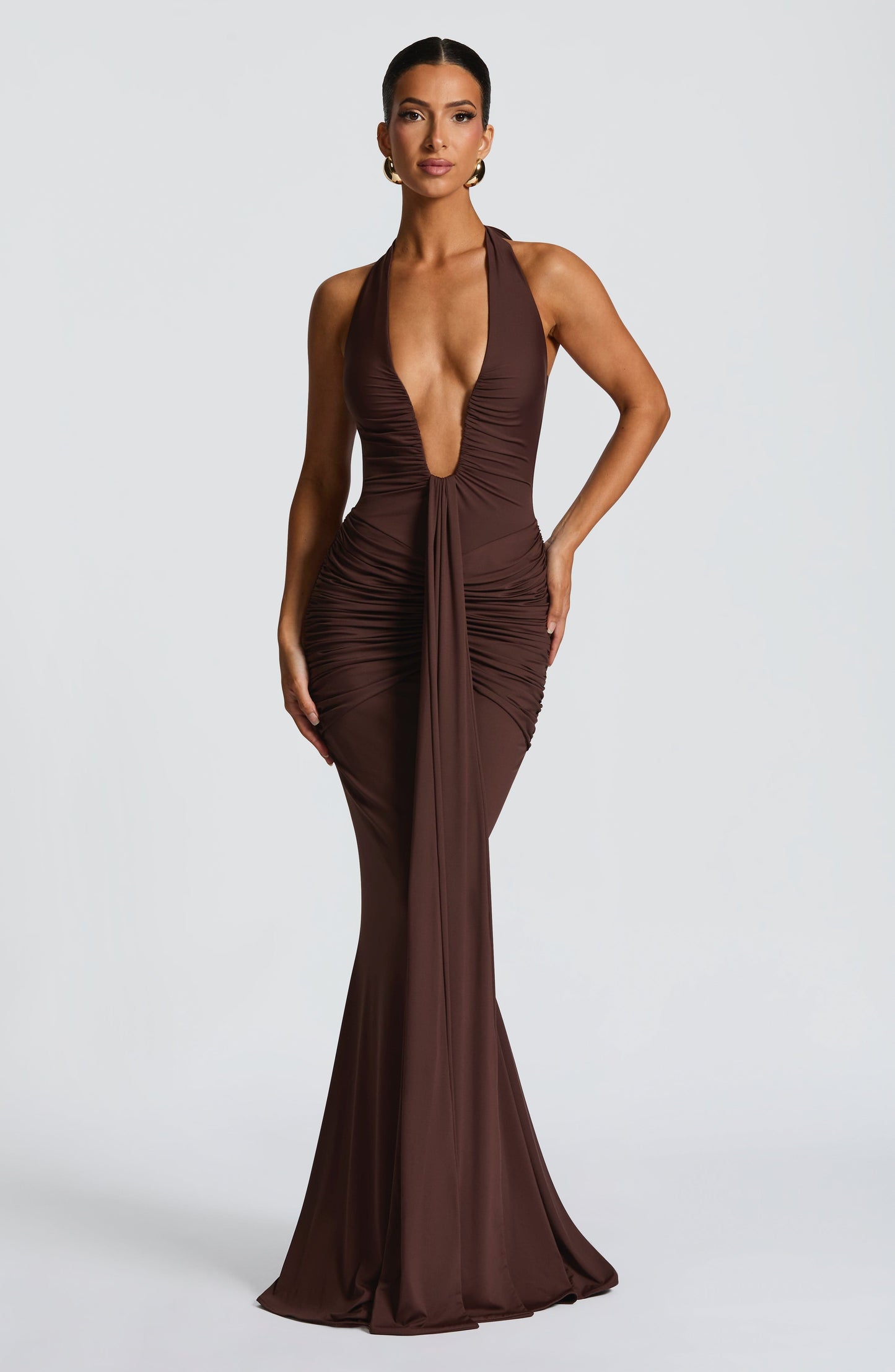 Rosetta Maxi Dress Plum Brown