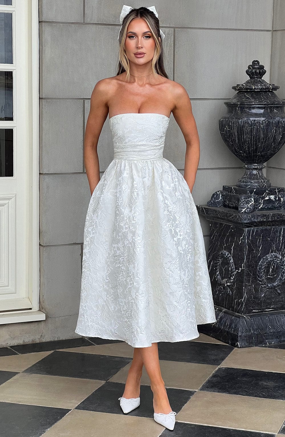 Saoirse Midi Dress Ivory
