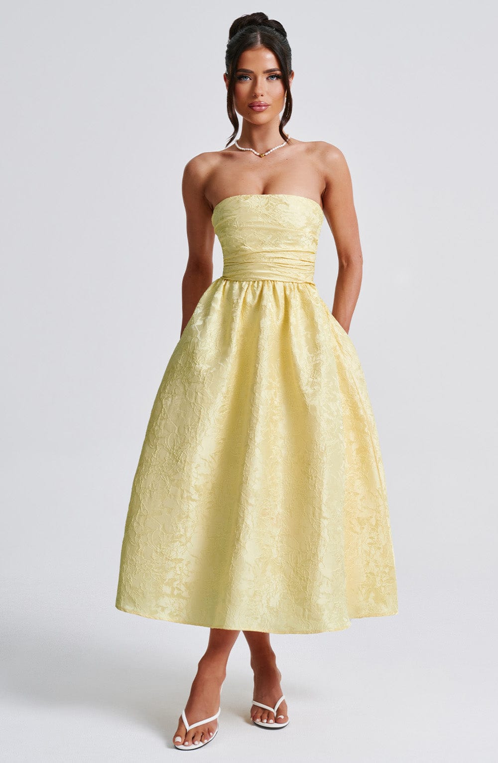 Saoirse Midi Dress Lemon