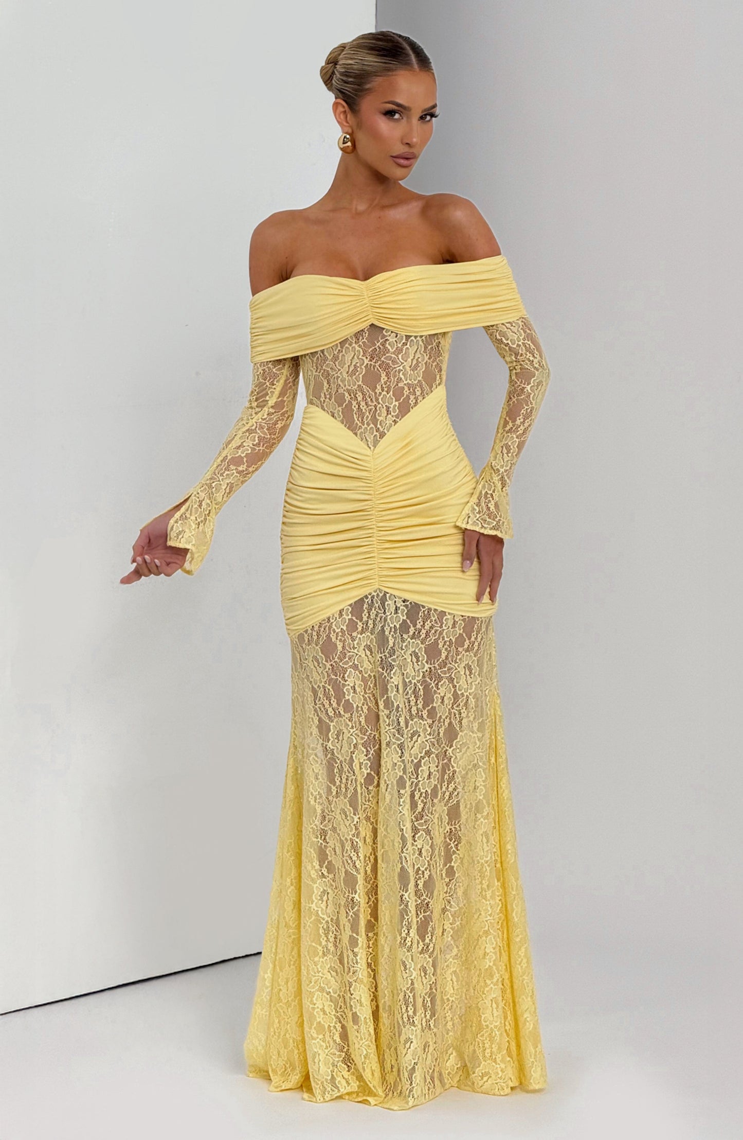 Sauline Maxi Dress Lemon