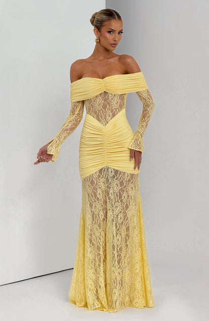Sauline Maxi Dress Lemon