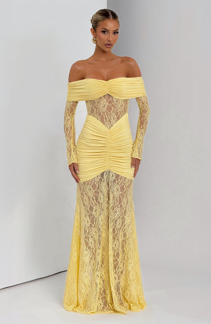 Sauline Maxi Dress Lemon
