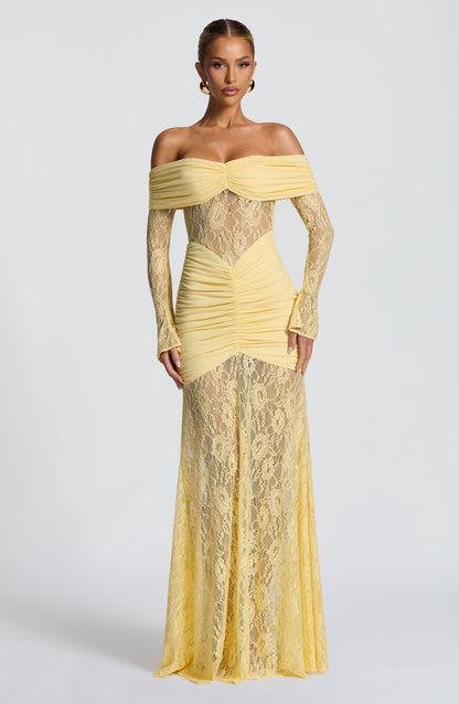 Sauline Maxi Dress Lemon