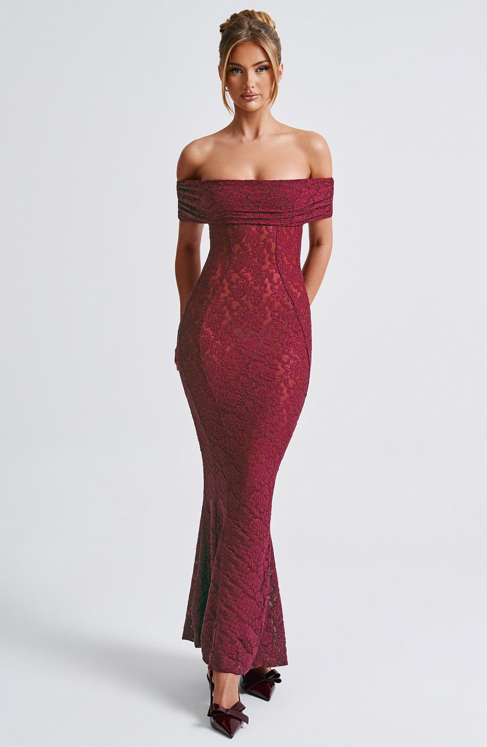 Stephanie Maxi Dress Burgundy