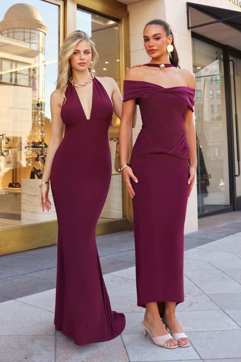 Kara Maxi Adjustable Halter Tie Dress