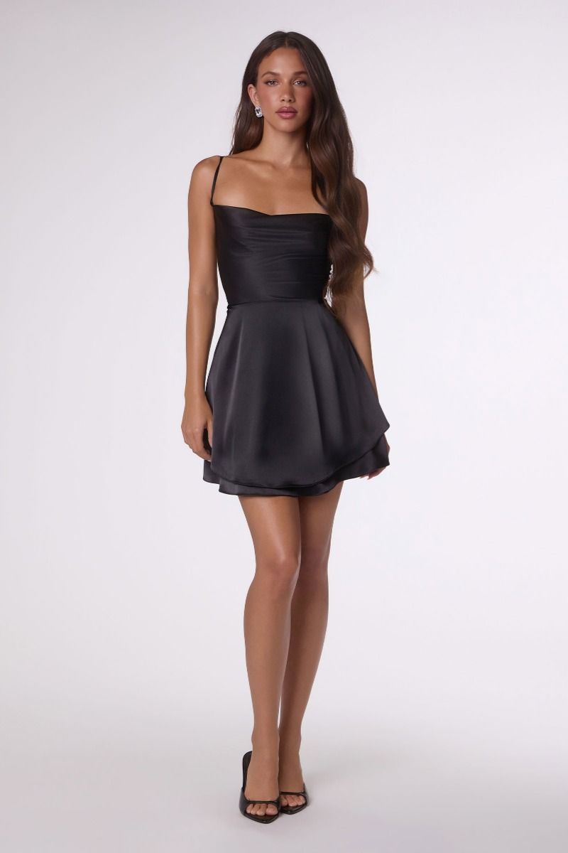 Charmaine Mini Dress Satin Cocktail Dress