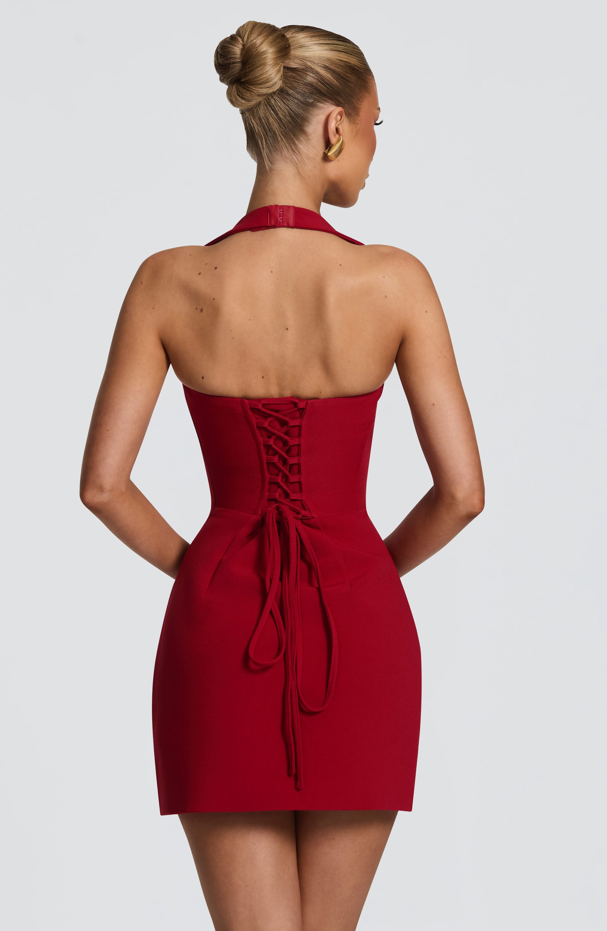 Tamsin Mini Dress Deep Red