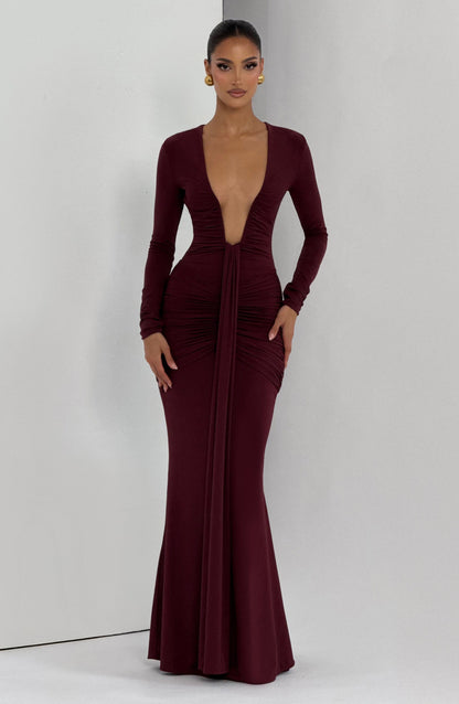 Tara Maxi Dress Cherry Lacquer