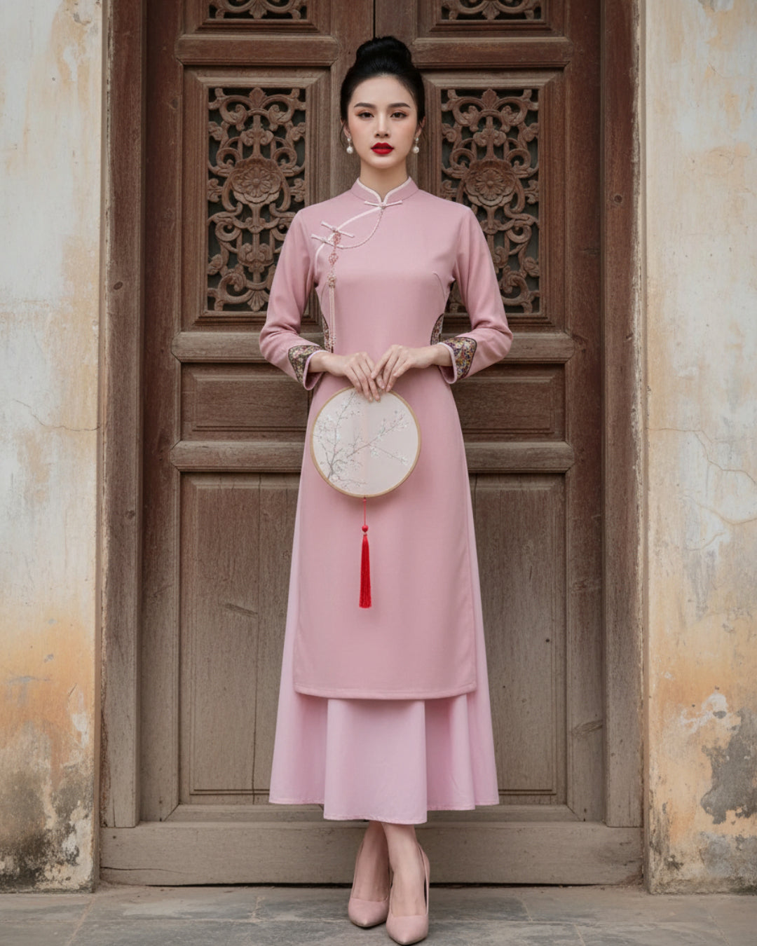 Thala Modernized Áo Dài Dress Pink