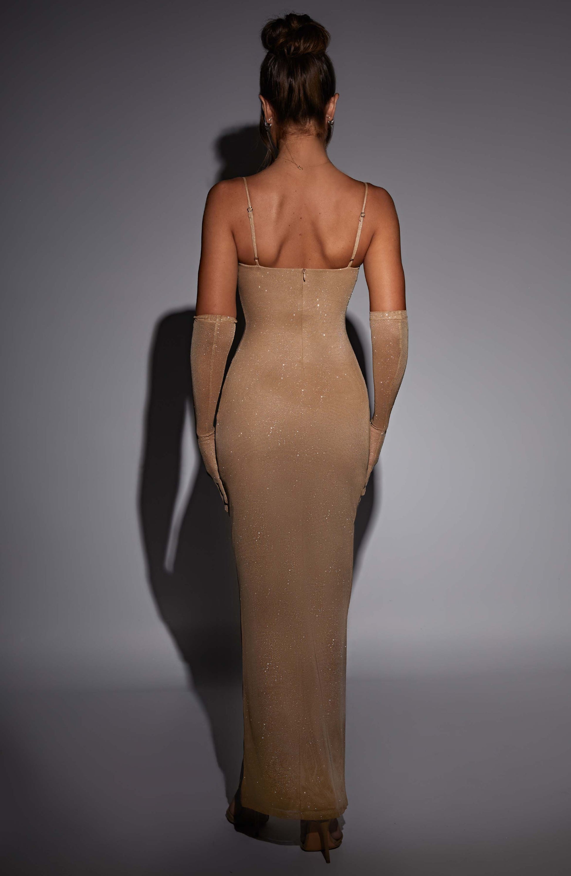 Trixie Maxi Dress Gold Sparkle
