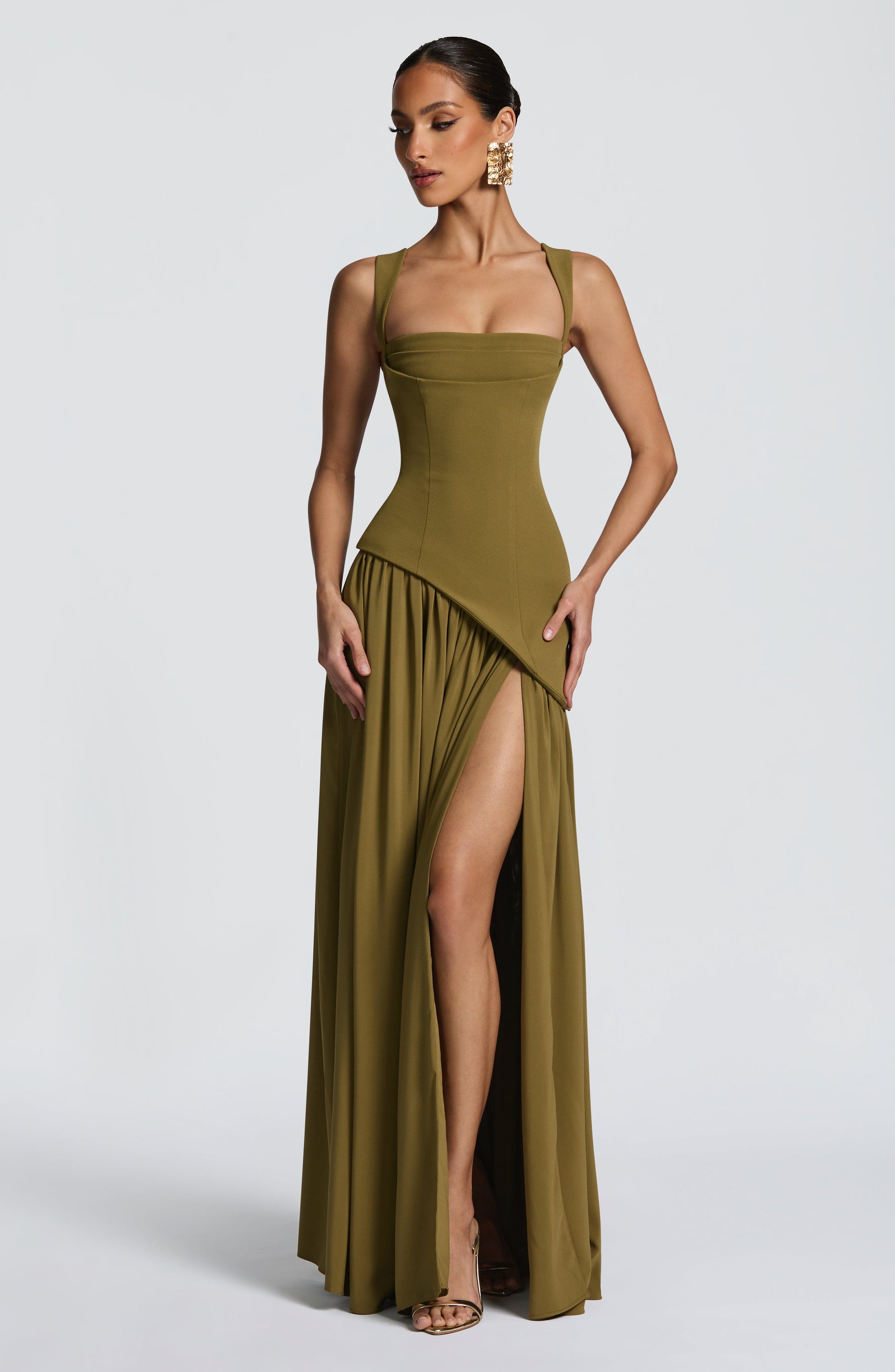 Tullulah Maxi Dress Deep Olive
