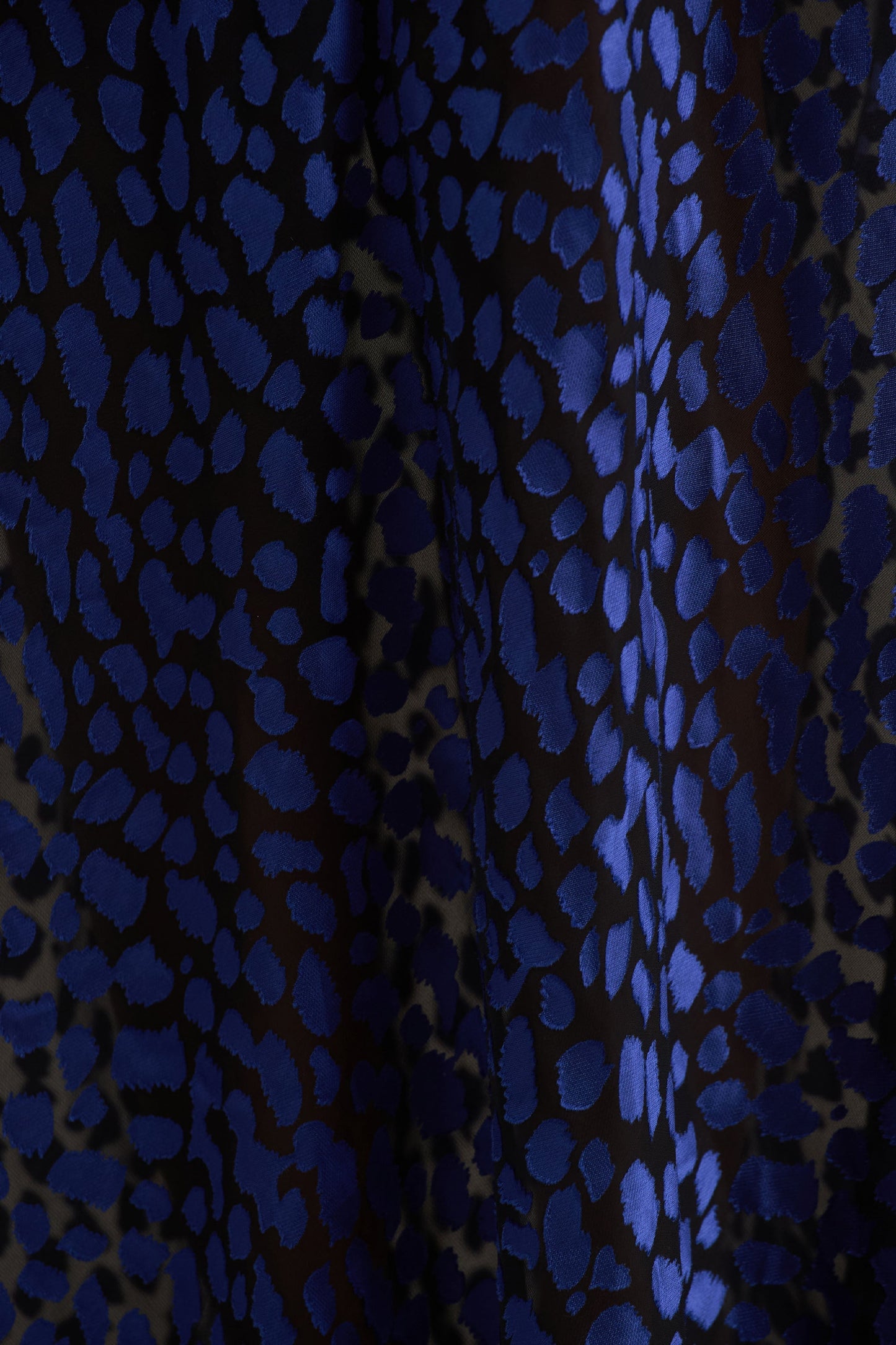 Marya | Blue Leopard Print Cowl-Neck Slip-Maxi Dress