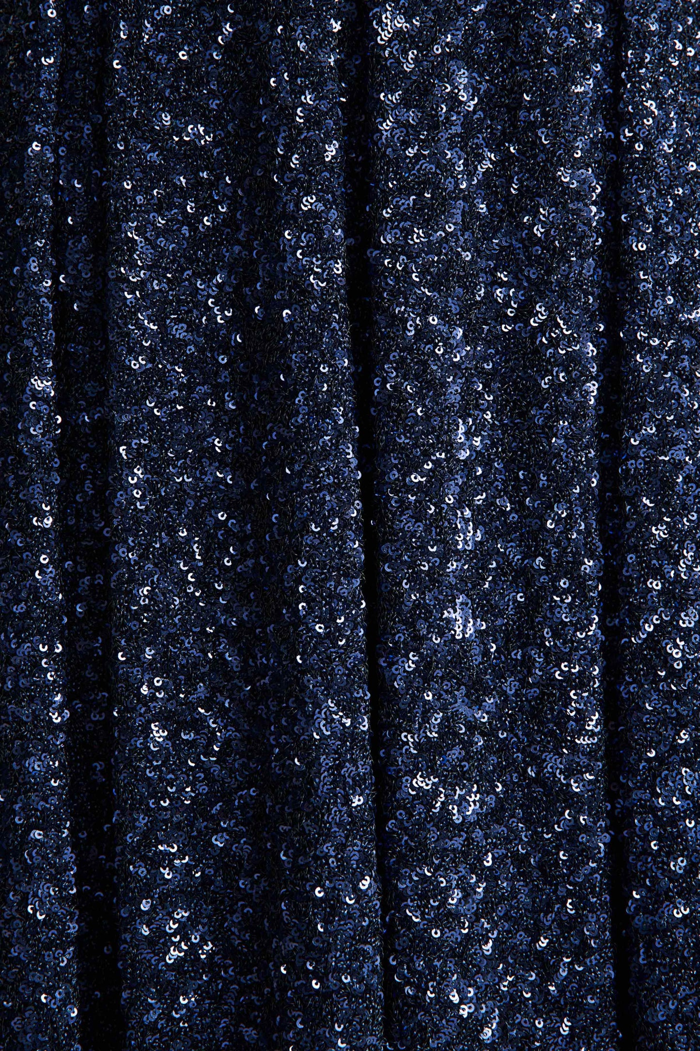 Lima | Navy Sequin Square-Neck A- Midi Dress