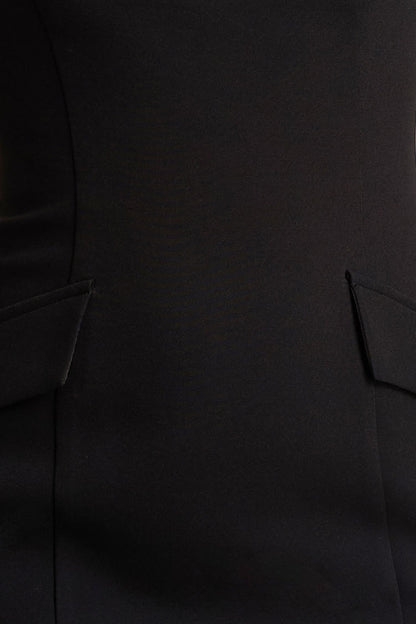 Vaila | Black Crew-Neck Maxi Dress